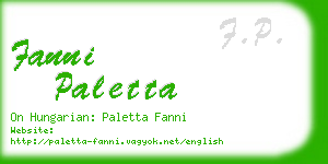 fanni paletta business card